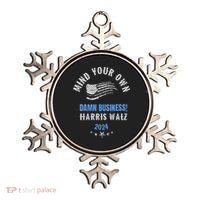 Mind Your Own Damn Business! Harris Walz Election 2024 Ornament thumb 0