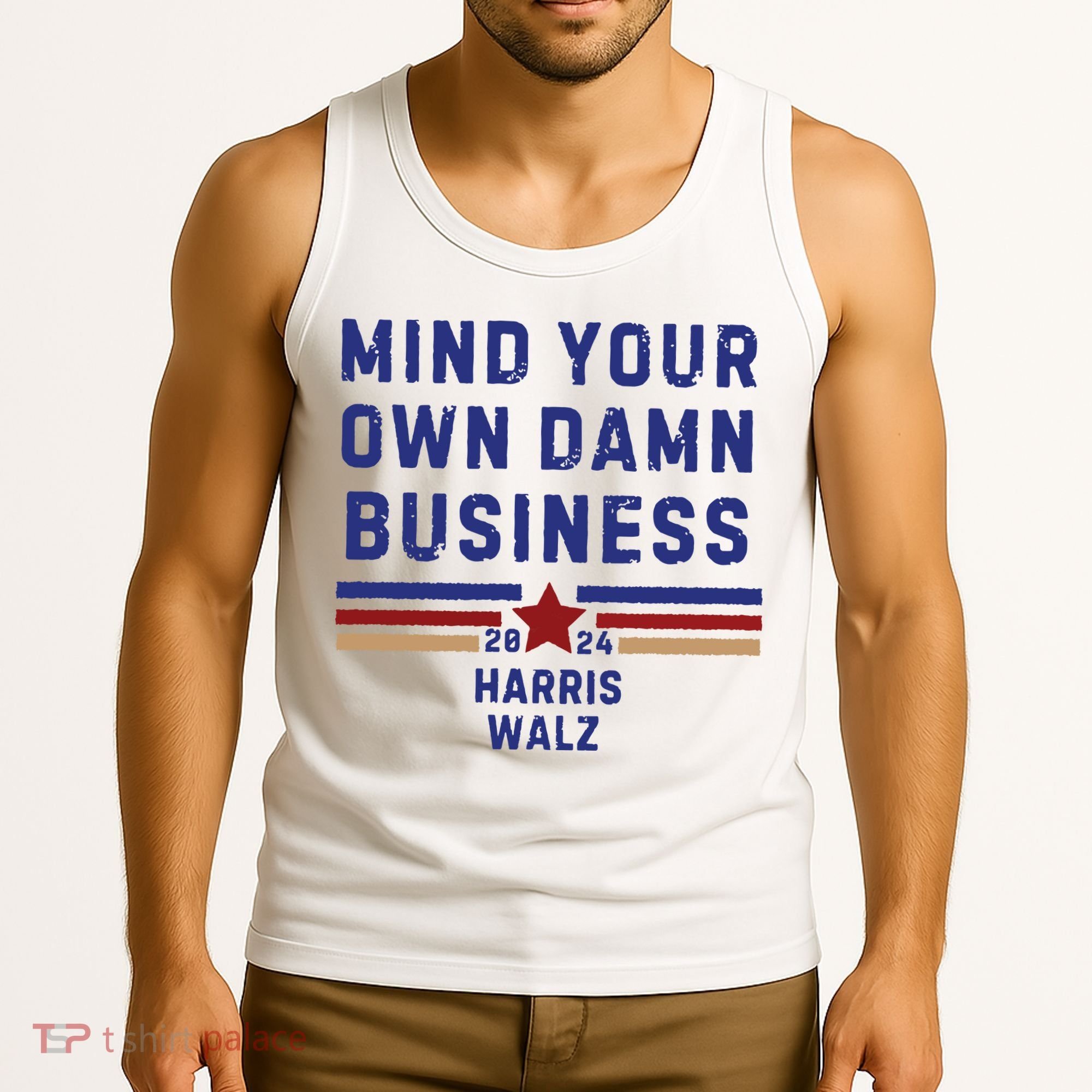 Mind Your Own Damn Business Kamala Harris Tim Walz Tank Top