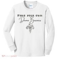 Mind Your Own Damn Business Kids Long Sleeve Shirt thumb 0