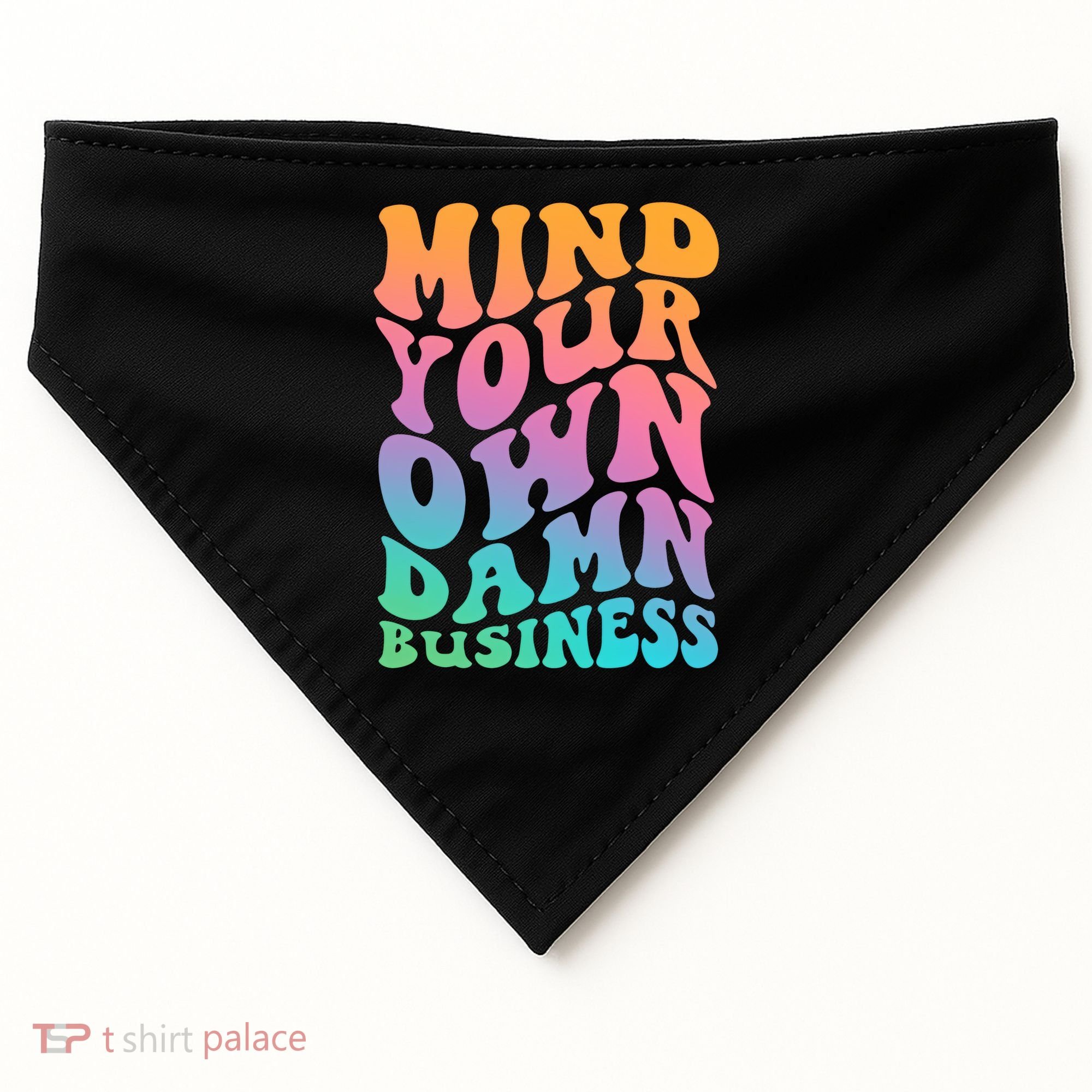 Mind Your Own Damn Business Walz USA-Made Doggie Bandana