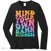 Mind Your Own Damn Business Walz Women's Long Sleeve Shirt thumb 0