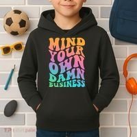 Mind Your Own Damn Business Walz Kids Hoodie thumb 2