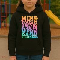Mind Your Own Damn Business Walz Kids Hoodie thumb 3