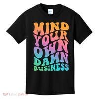 Mind Your Own Damn Business Walz Kids T-Shirt thumb 0