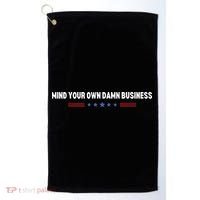 Mind Your Own Damn Business Golf Towel thumb 0