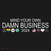 Mind Your Own Damn Business Democrat Pro Kamala Backpack thumb 2