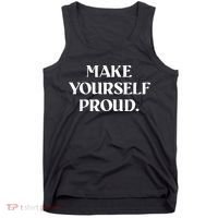Make Yourself Proud Positive Quote Tank Top thumb 0