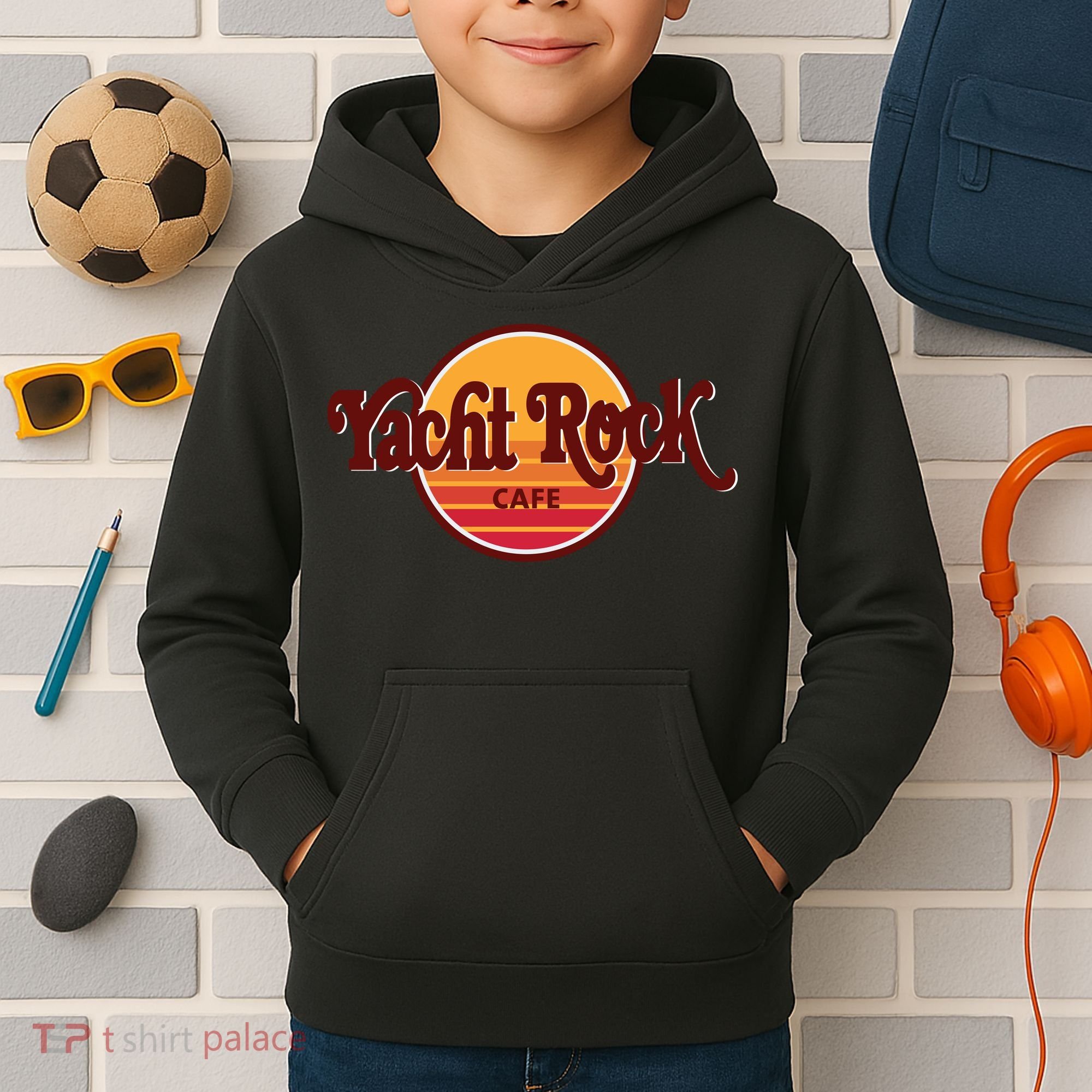 Middleclassfancy Yacht Rock Cafe Kids Hoodie