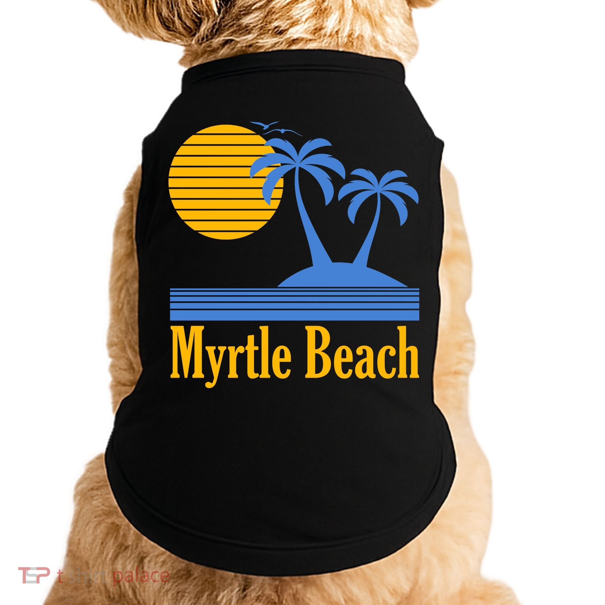 Myrtle Beach Summer Palm Tree Doggie Tank