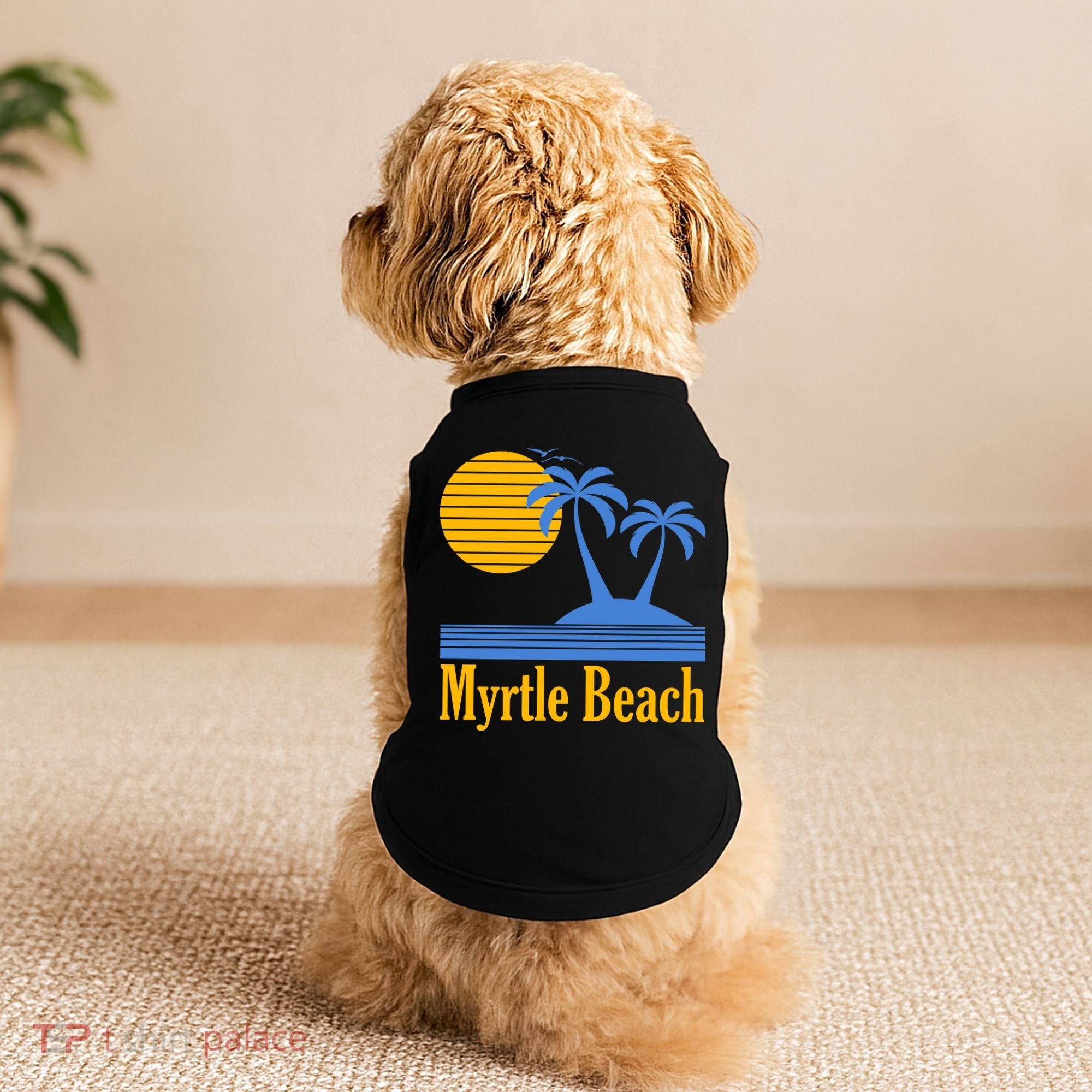 Myrtle Beach Summer Palm Tree Doggie Tank