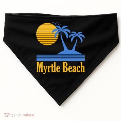 Myrtle Beach Summer Palm Tree USA-Made Doggie Bandana