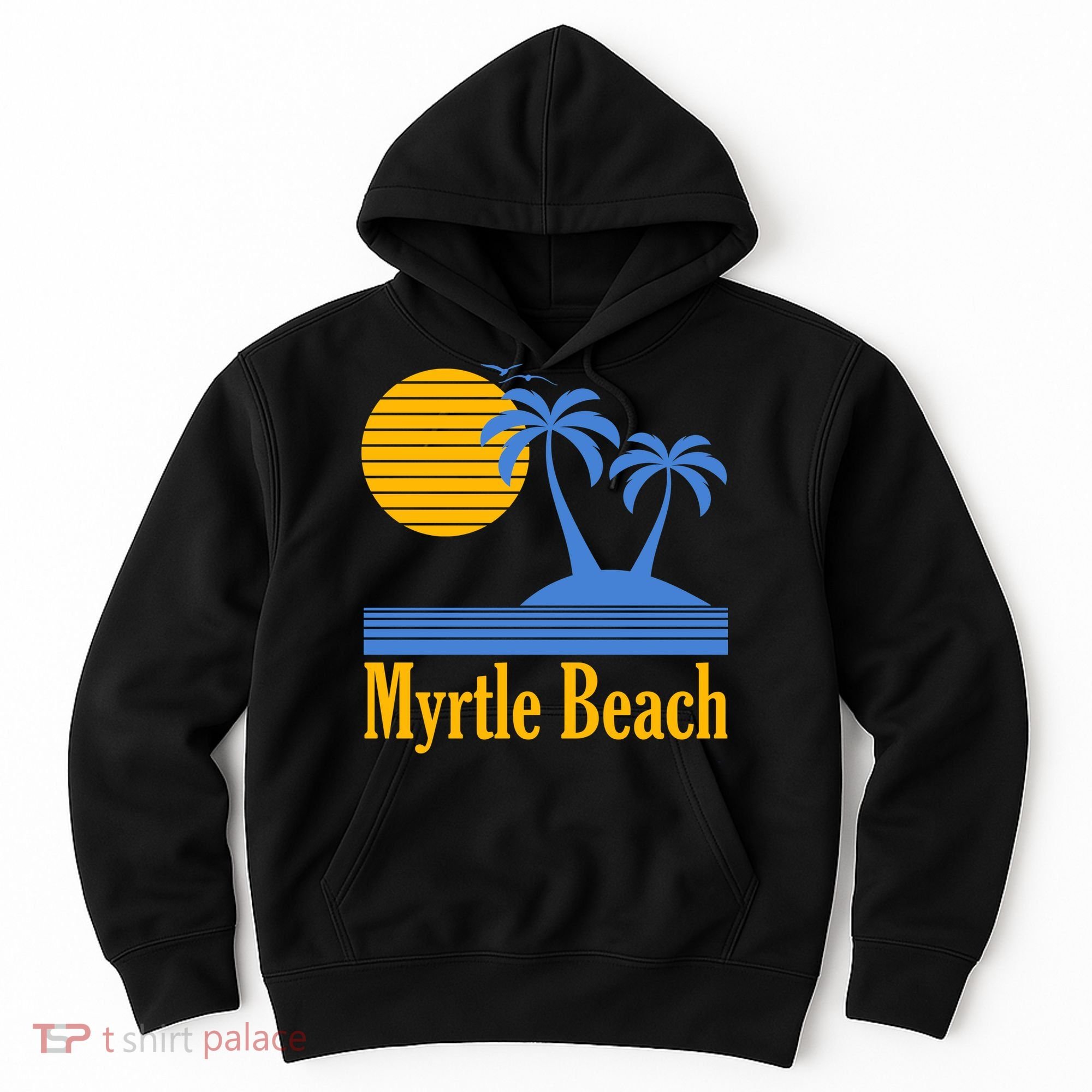 Myrtle Beach Summer Palm Tree Hoodie