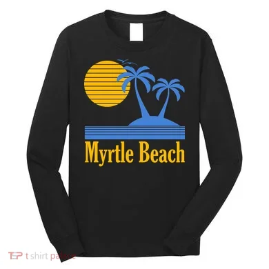 Myrtle Beach Summer Palm Tree Long Sleeve Shirt