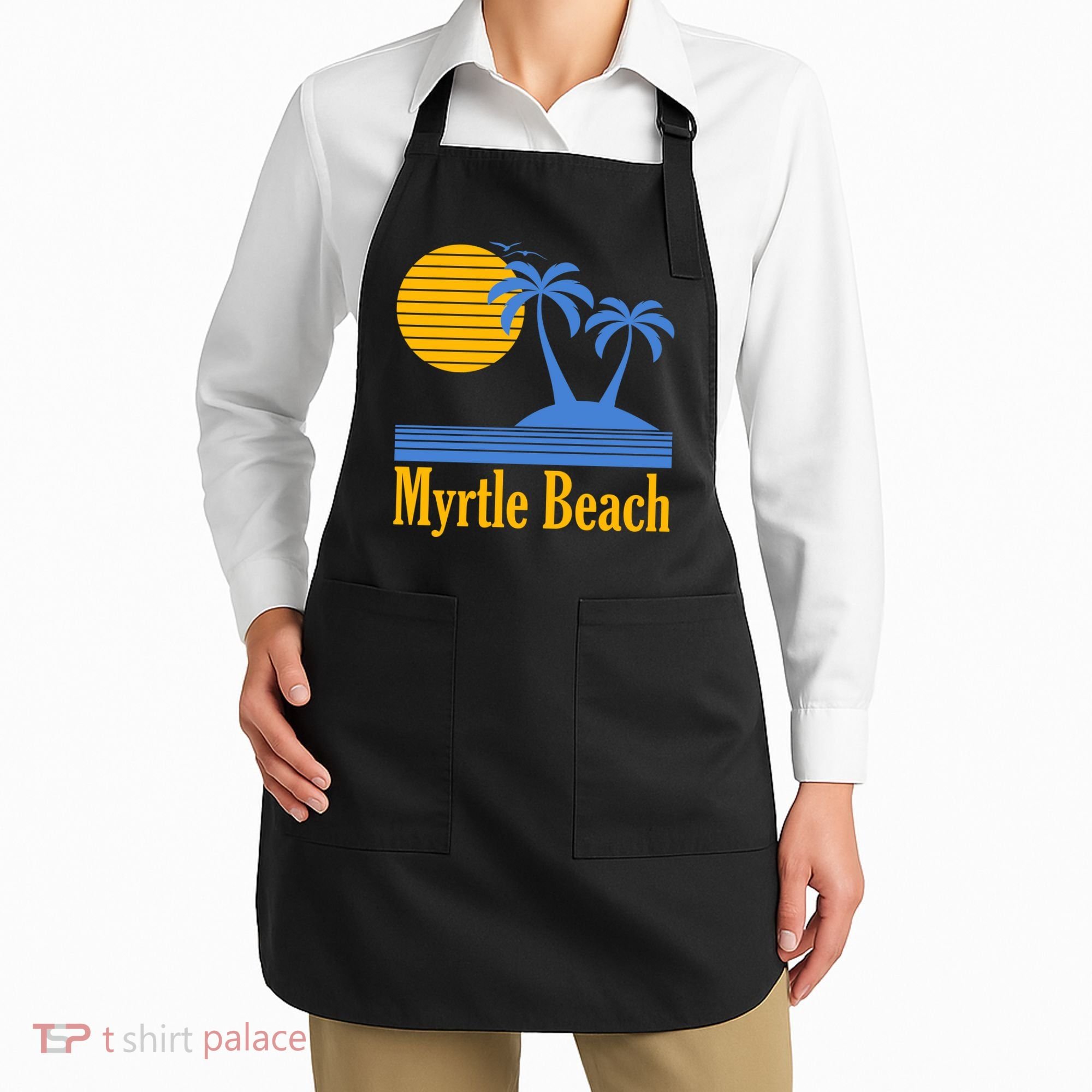 Myrtle Beach Summer Palm Tree Apron