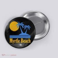 Myrtle Beach Summer Palm Tree Button thumb 0