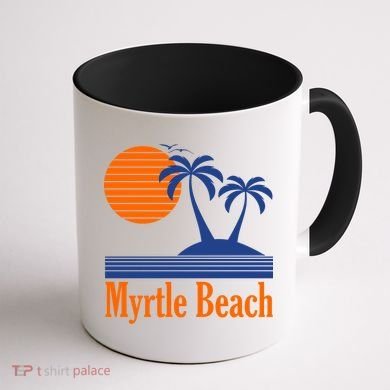 Myrtle Beach Summer Palm Tree Coffee Mug back