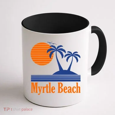 Myrtle Beach Summer Palm Tree Coffee Mug back