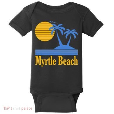 Myrtle Beach Summer Palm Tree Baby Bodysuit