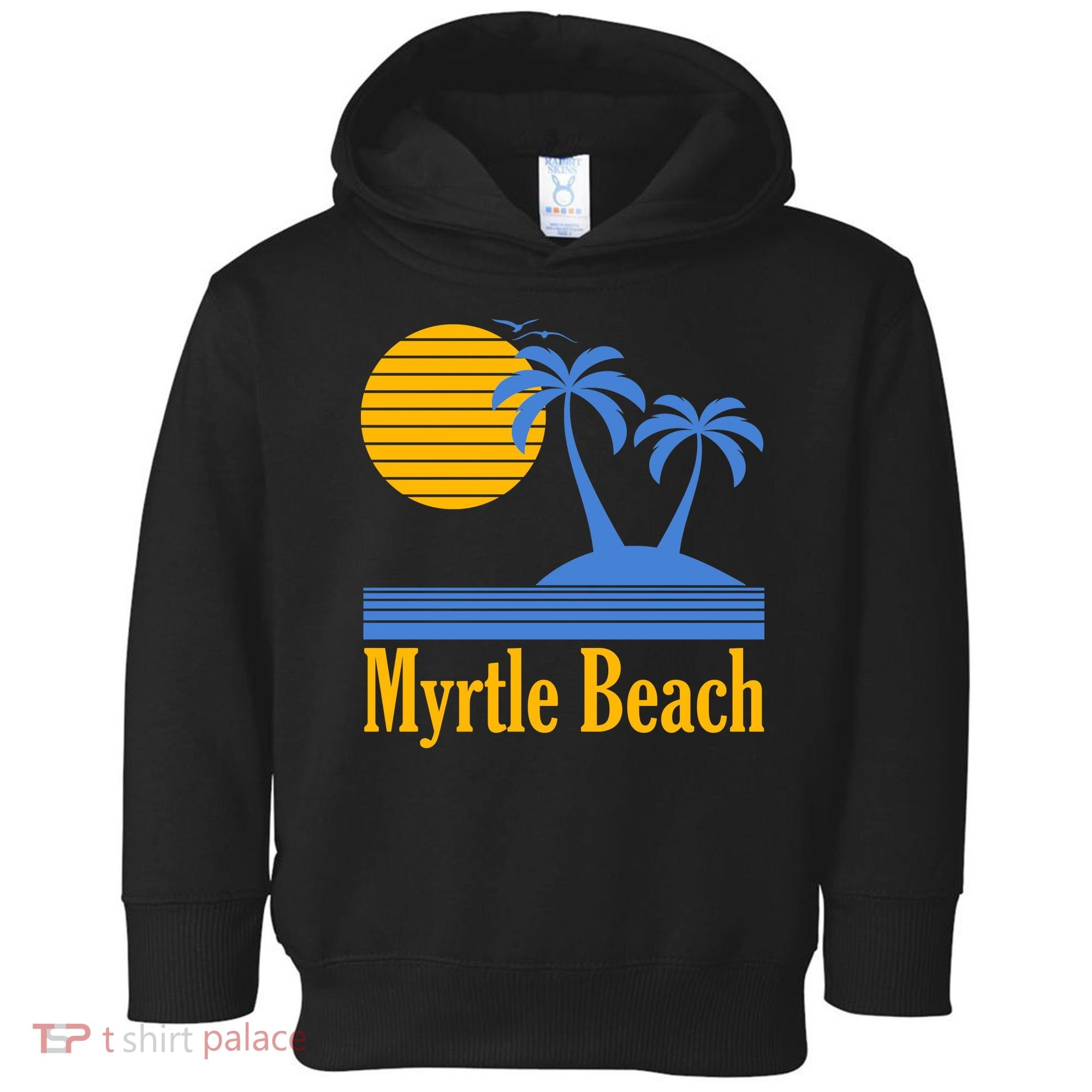 Myrtle Beach Summer Palm Tree Toddler Hoodie