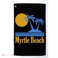 Myrtle Beach Summer Palm Tree Golf Towel thumb 0