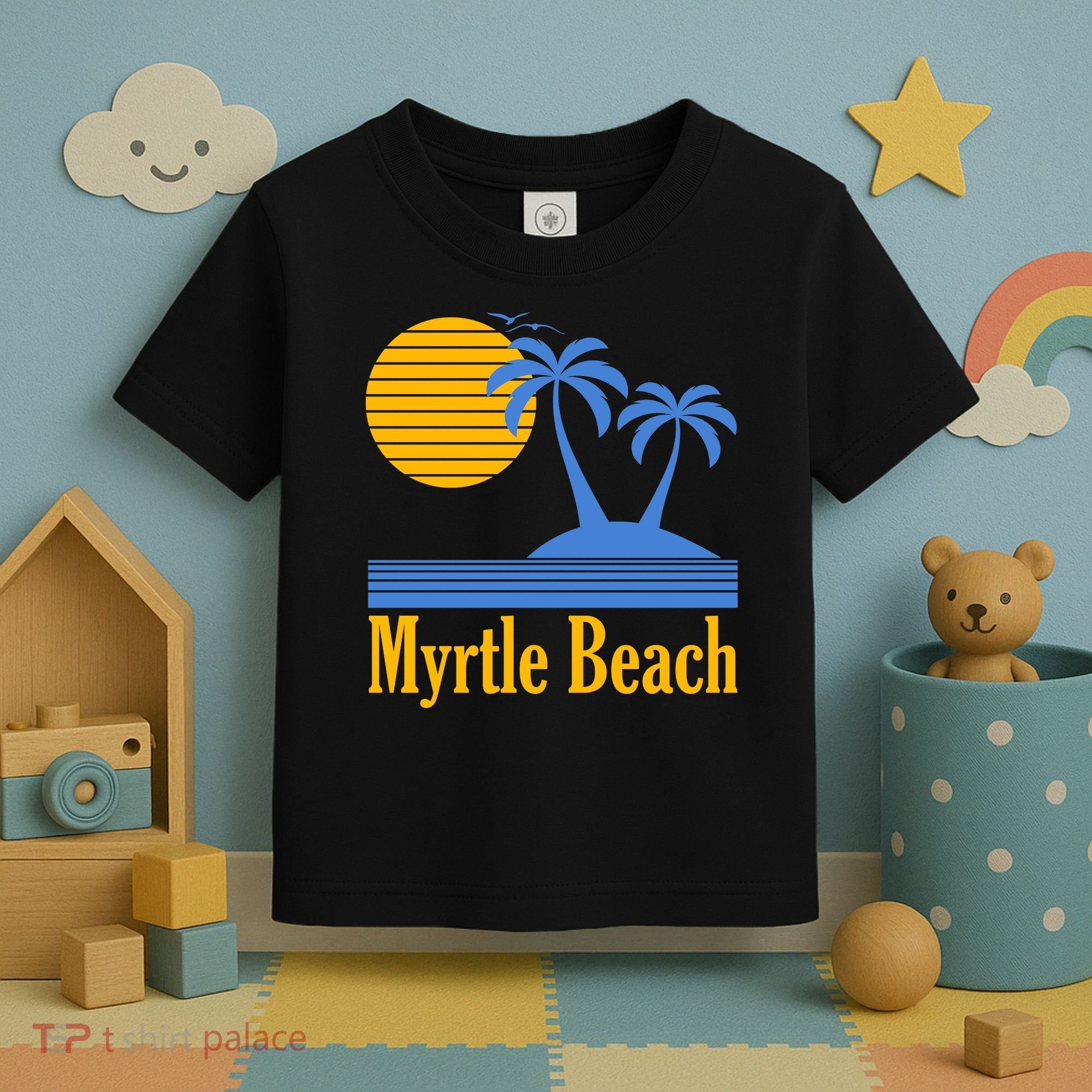 Myrtle Beach Summer Palm Tree Toddler T-Shirt