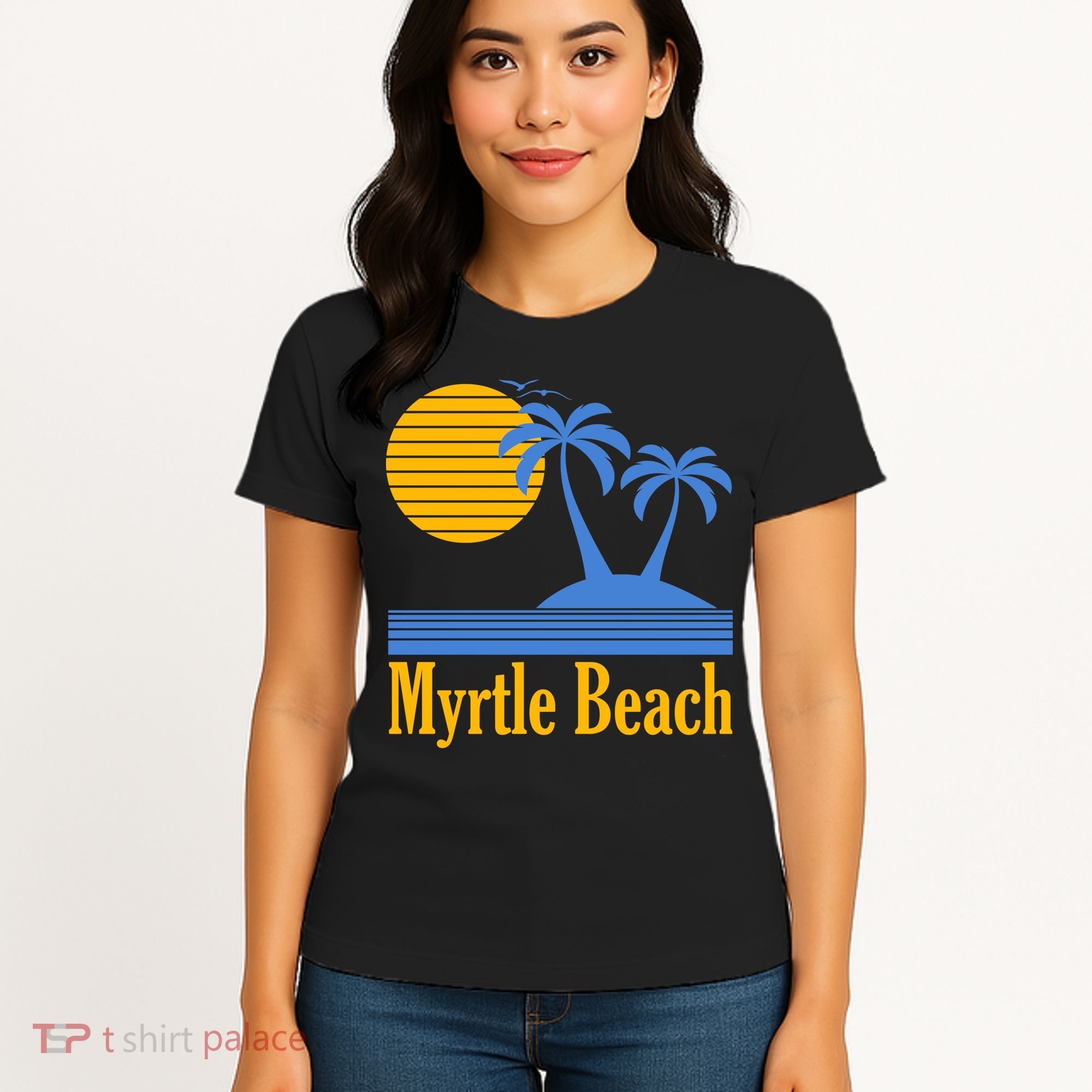 Myrtle Beach Summer Palm Tree Women's T-Shirt