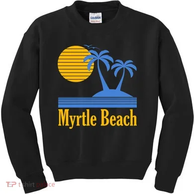 Myrtle Beach Summer Palm Tree Kids Sweatshirt