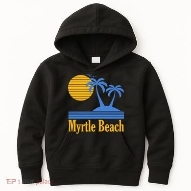 Myrtle Beach Summer Palm Tree Kids Hoodie