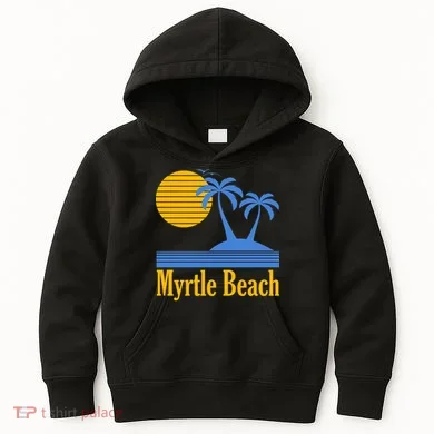 Myrtle Beach Summer Palm Tree Kids Hoodie
