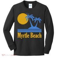 Myrtle Beach Summer Palm Tree Kids Long Sleeve Shirt thumb 0