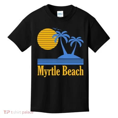 Myrtle Beach Summer Palm Tree Kids T-Shirt