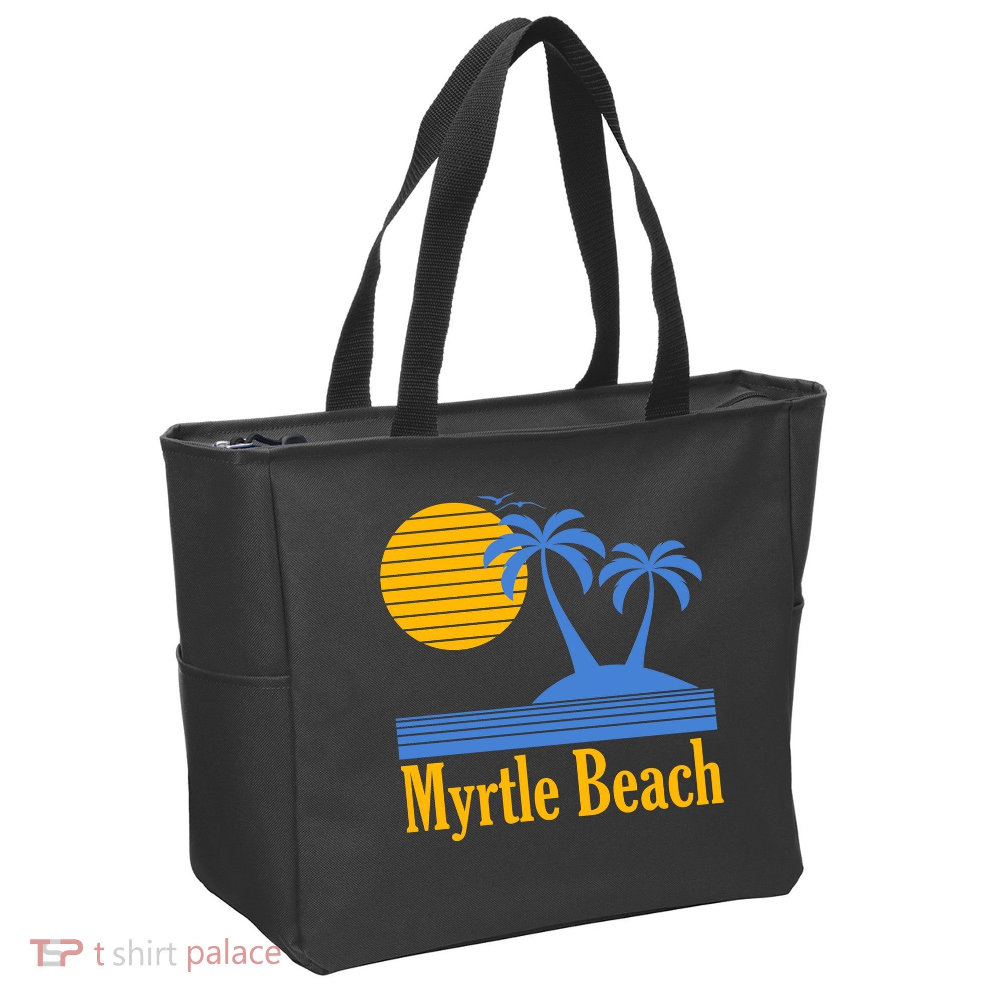 Myrtle Beach Summer Palm Tree Tote Bag