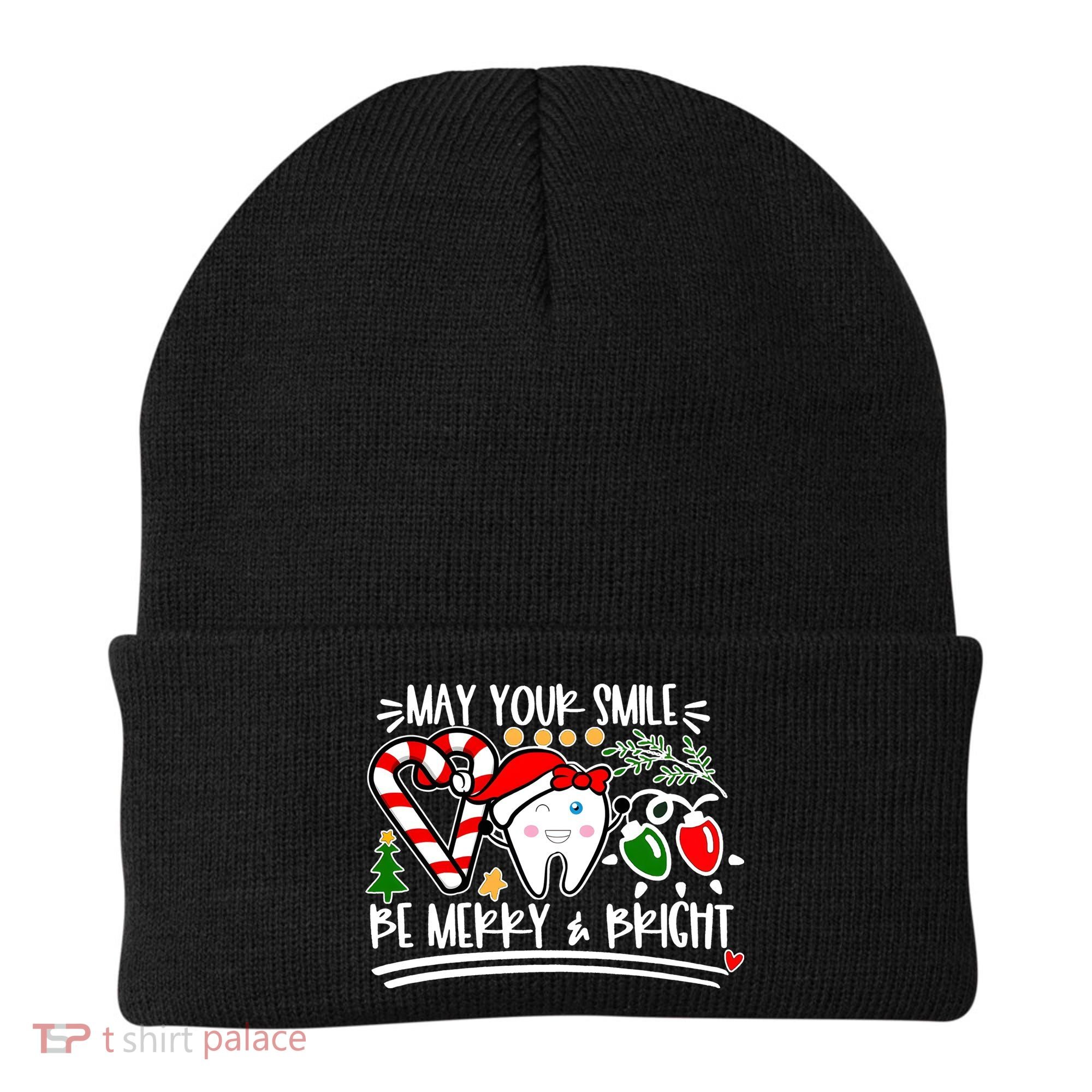 May Your Smile Be Merry Bright Christmas Holiday Season Beanie