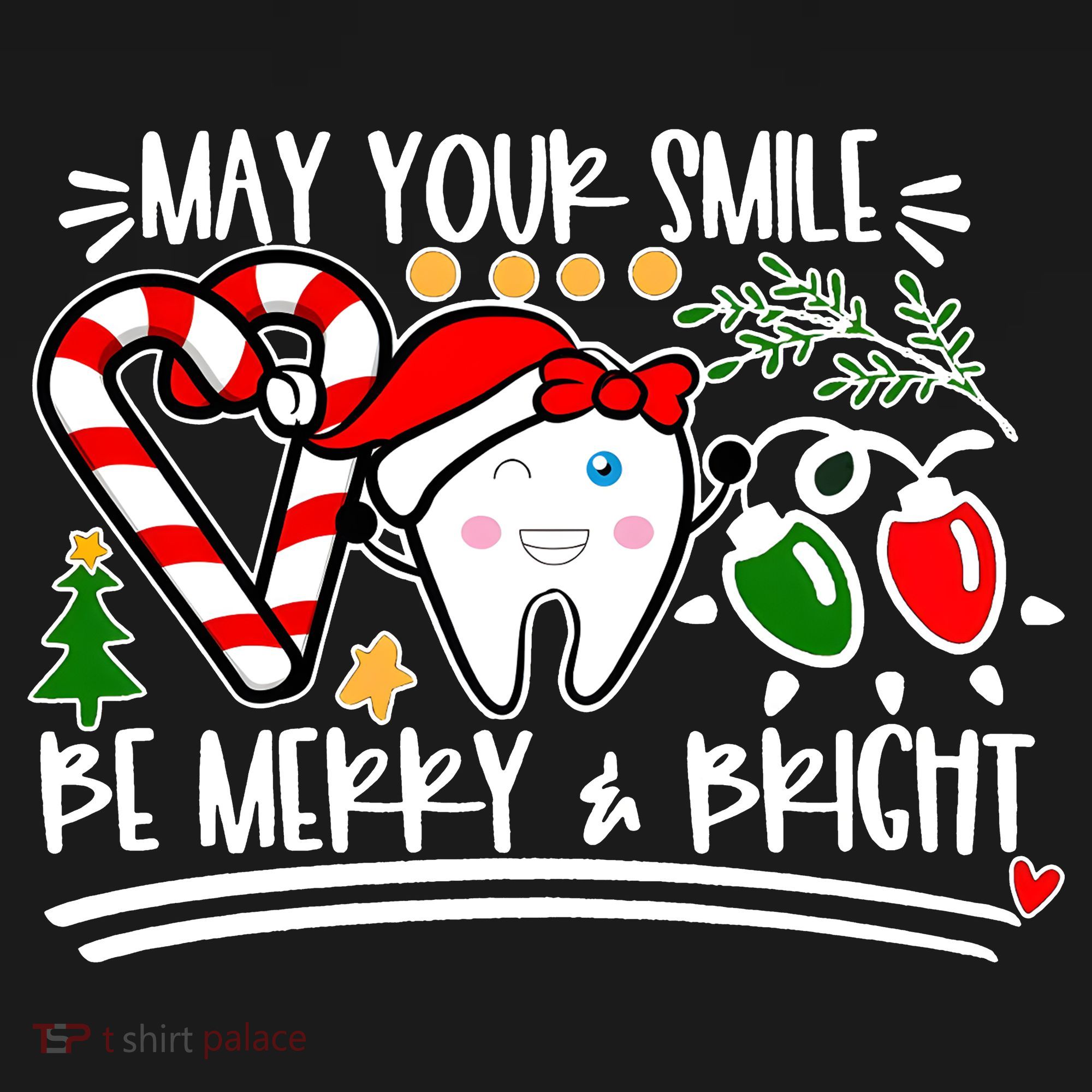 May Your Smile Be Merry Bright Christmas Holiday Season Women's Hoodie