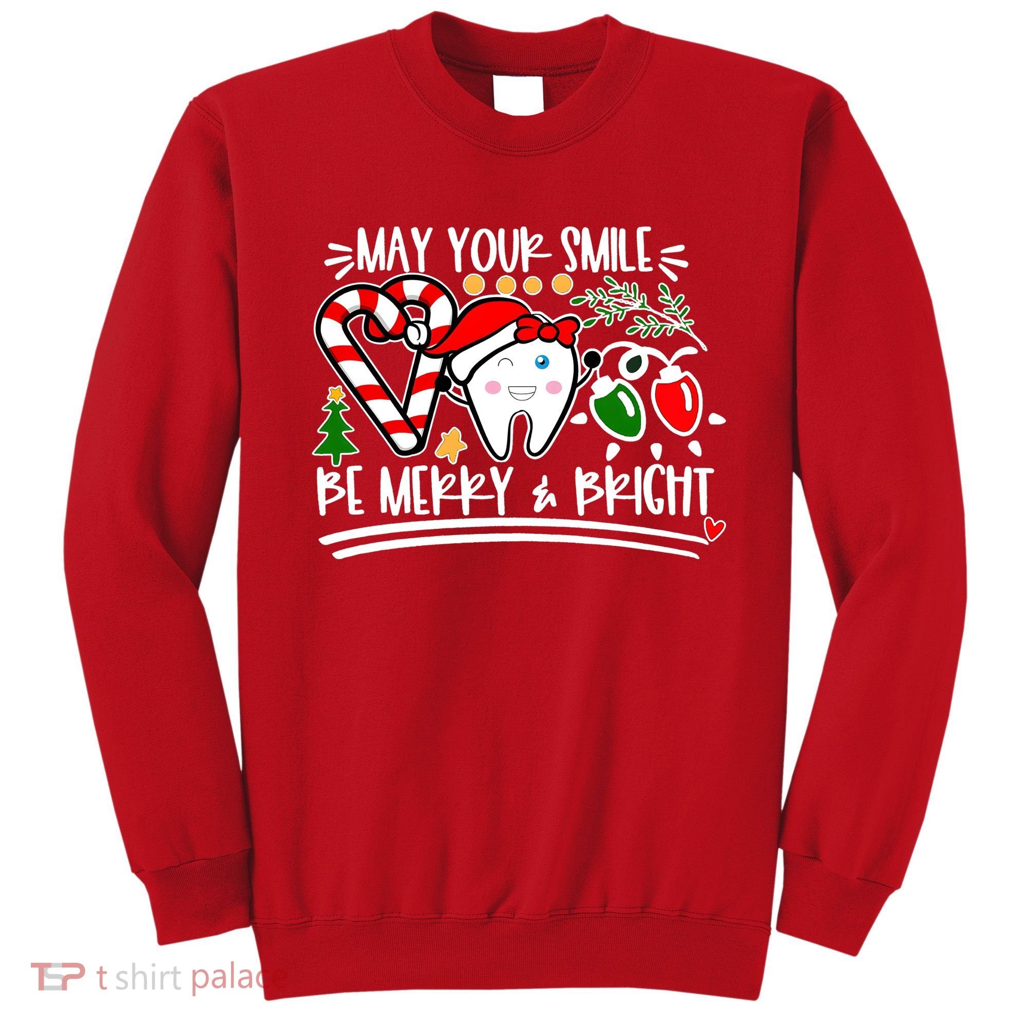 May Your Smile Be Merry Bright Christmas Holiday Season Sweatshirt