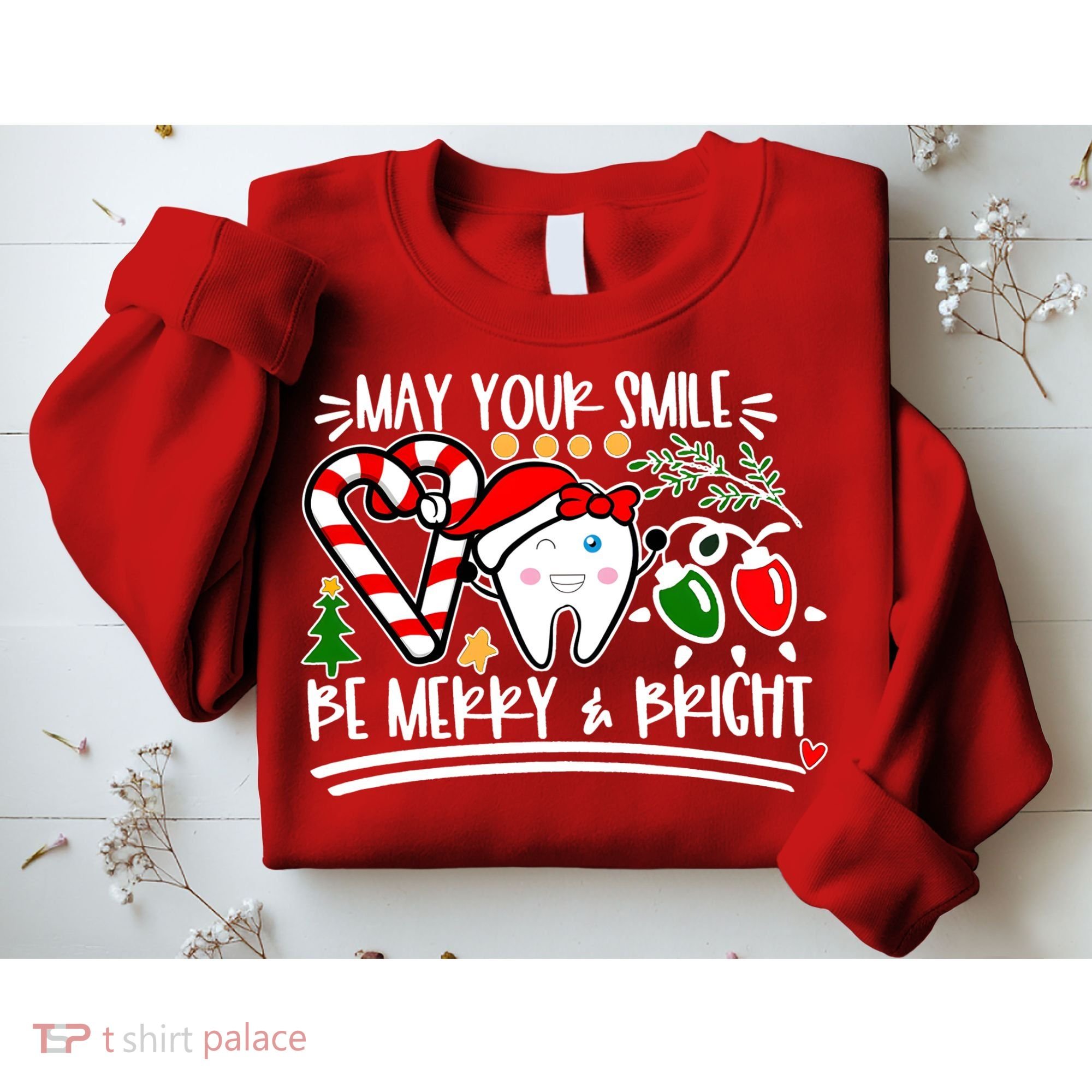 May Your Smile Be Merry Bright Christmas Holiday Season Sweatshirt