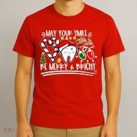 May Your Smile Be Merry Bright Christmas Holiday Season T-Shirt thumb 3