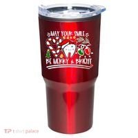 May Your Smile Be Merry Bright Christmas Holiday Season Tumbler thumb 0
