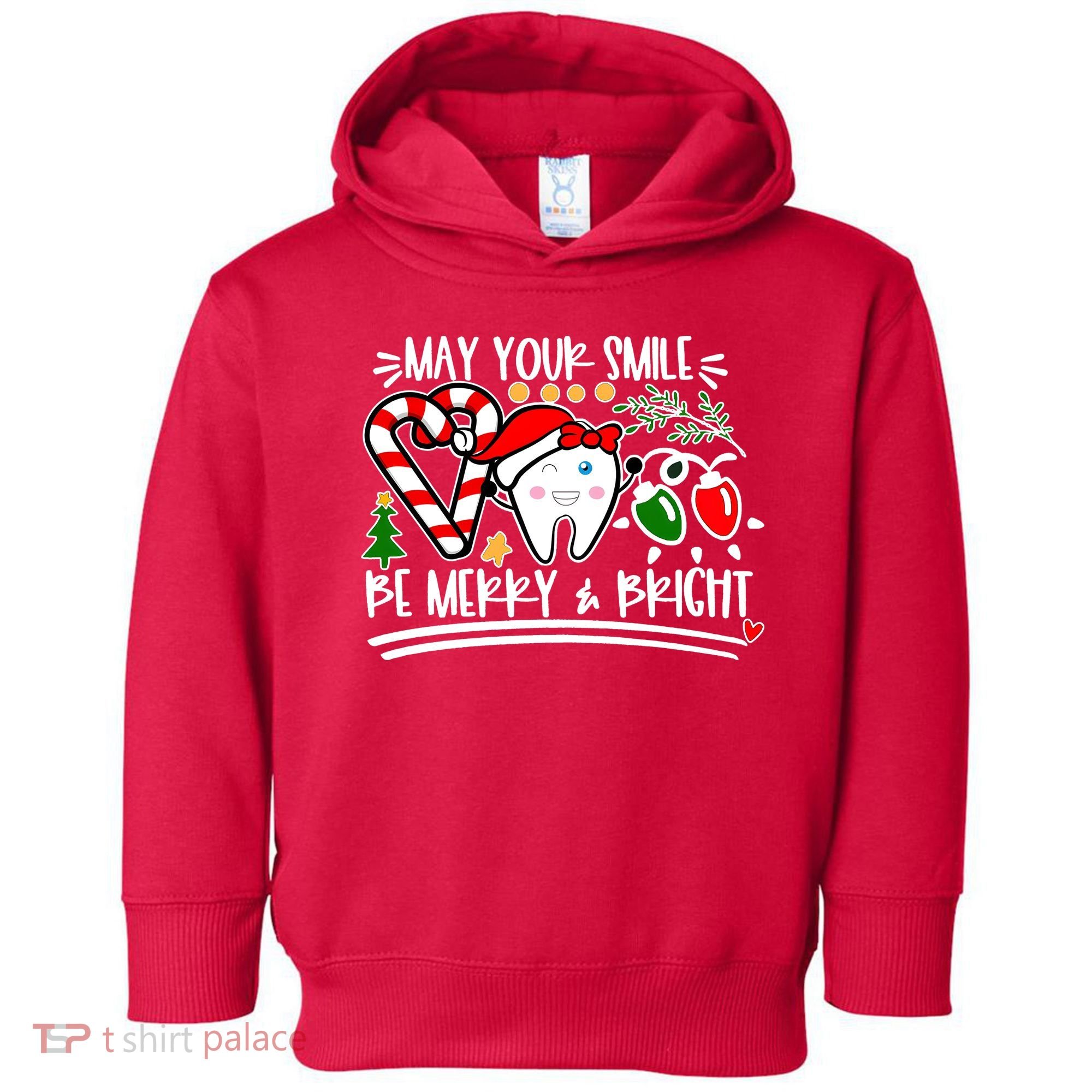 May Your Smile Be Merry Bright Christmas Holiday Season Toddler Hoodie