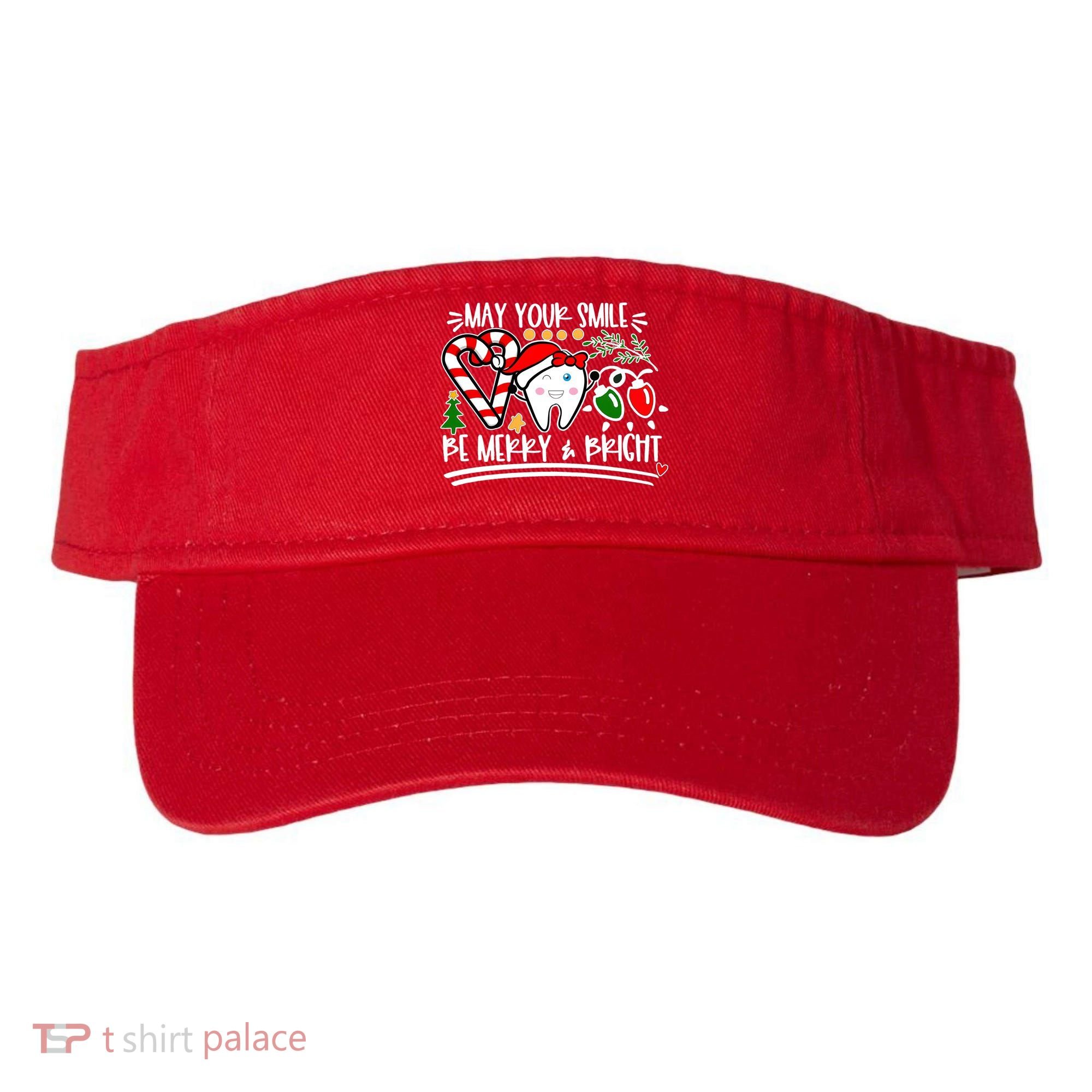 May Your Smile Be Merry Bright Christmas Holiday Season Visor