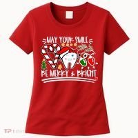 May Your Smile Be Merry Bright Christmas Holiday Season Women's T-Shirt thumb 0