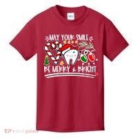 May Your Smile Be Merry Bright Christmas Holiday Season Kids T-Shirt thumb 0
