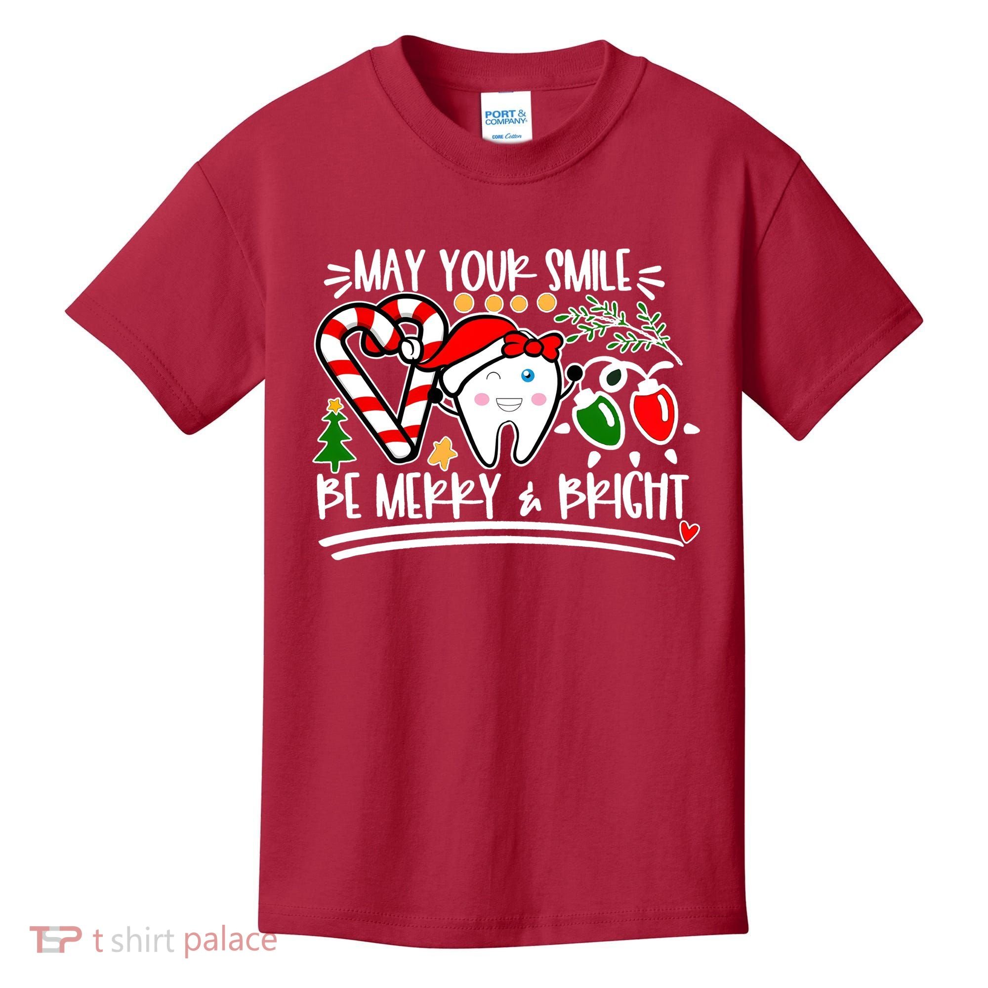May Your Smile Be Merry Bright Christmas Holiday Season Kids T-Shirt