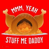 Mmm Yeah Stuff Me Daddy Sexy Funny Thanksgiving Turkey Santa Hat thumb 1