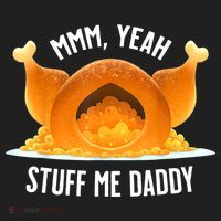 Mmm, Yeah Stuff Me Daddy Sexy Funny Thanksgiving Turkey Golf Towel thumb 3