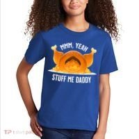 Mmm, Yeah Stuff Me Daddy Sexy Funny Thanksgiving Turkey Kids T-Shirt thumb 2