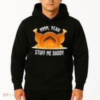 Mmm Yeah Stuff Me Daddy Funny Thanksgiving Turkey Hoodie thumb 2