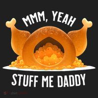 Mmm Yeah Stuff Me Daddy Funny Thanksgiving Turkey Beanie thumb 2
