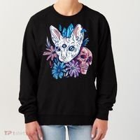 Mystic Cat Skull Floral Women's Sweatshirt thumb 0