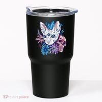 Mystic Cat Skull Floral Tumbler thumb 0